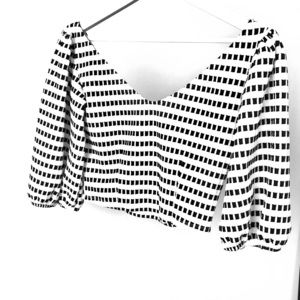 Fabulous Crop Black and White Top